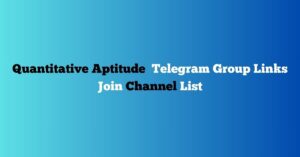 Read more about the article Quantitative Aptitude Telegram Group Links Join Channel List