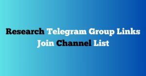 Read more about the article Research Telegram Group Links Join Channel List