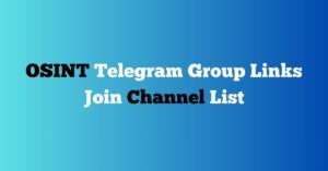 Read more about the article OSINT Telegram Group Links Join Channel List