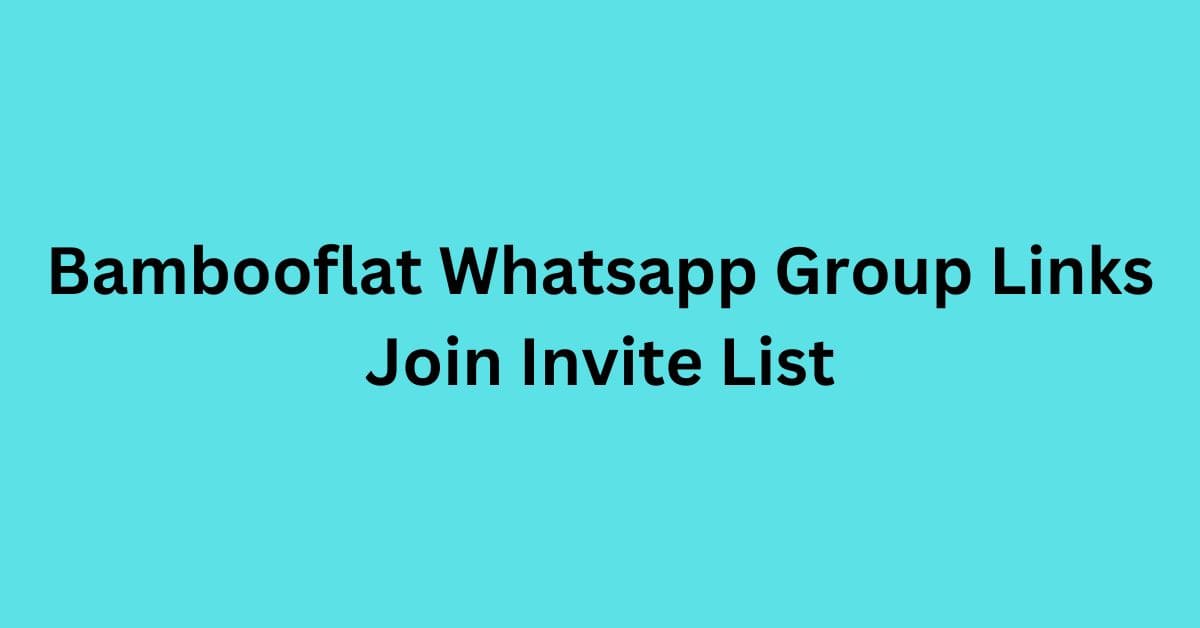 Read more about the article Bambooflat Whatsapp Group Links Join Invite List